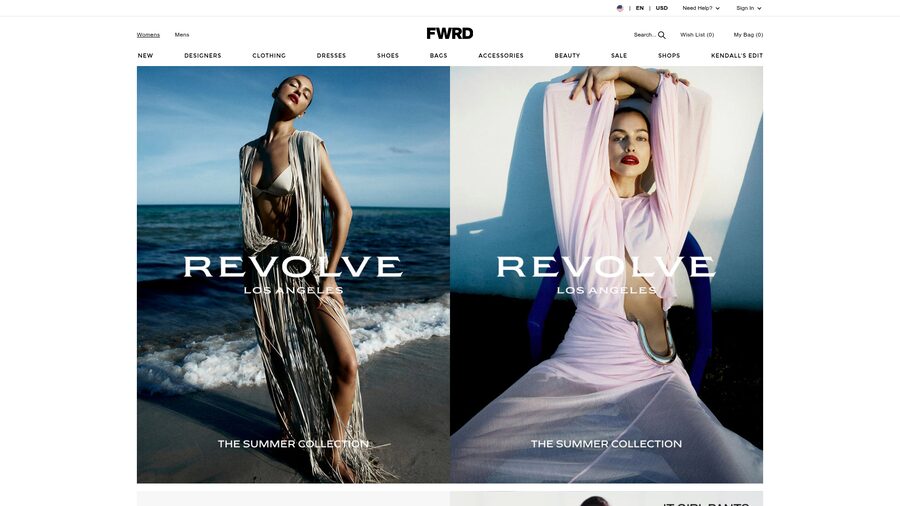Vista de proyecto web — Moda de lujo