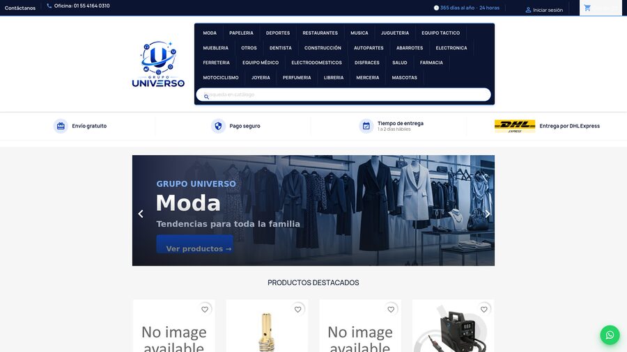 Vista de proyecto web — Tienda departamental multicategoría