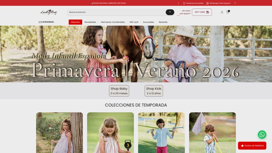 Vista de proyecto web — Boutique de moda infantil