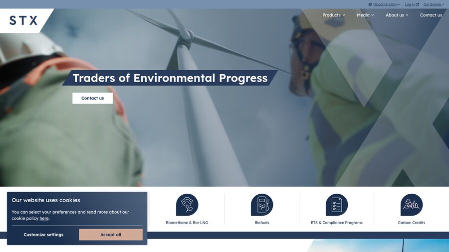 Vista de proyecto web — Trading ambiental y energía